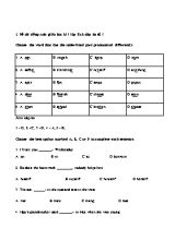 Đề thi giữa học kì 1 Tiếng Anh Lớp 8